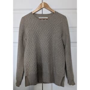 Max Studio Light Brown Beige Crewneck Cashmere Sweater